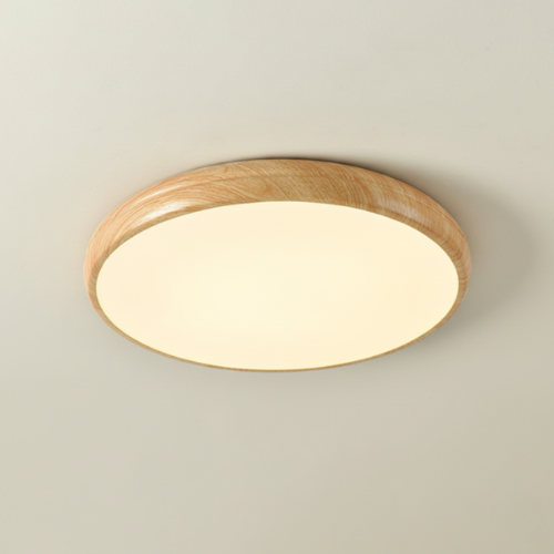 Lámpara de techo redonda de madera | Clásica