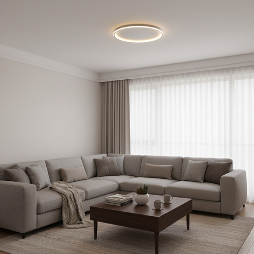 Lámpara de techo redonda empotrada | Moderna