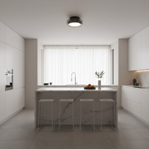 Lámpara de techo empotrada de cristal | Retro